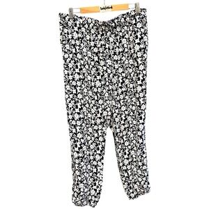 Alexander Jordan XL Jogger Pants Floral indigo blue/black Rayon (Fits L–XL)